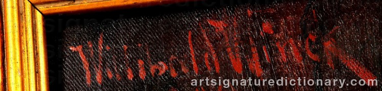 Authentic signature by Willibald WINCK on Painting/Watercolour artwork