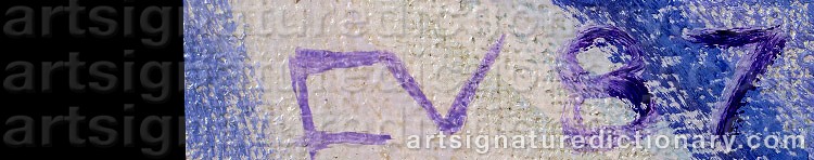 Authentic signature by Ella VÄHÄSARJA on  artwork