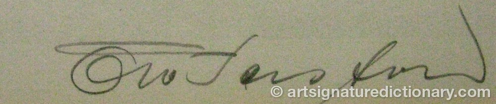 Authentic signature by Ove PERSSON on artwork