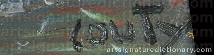 Authentic signature by Jean COUTY on  artwork
