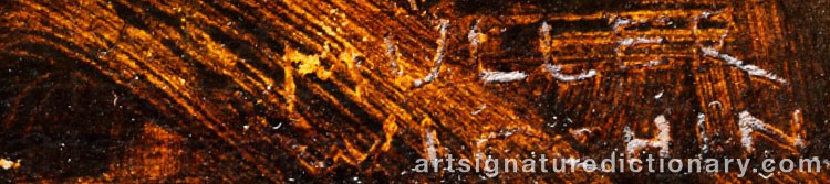 Authentic signature by Anton MÜLLER-WISCHIN on artwork