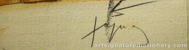 Forged signature of Antoni TAPIES