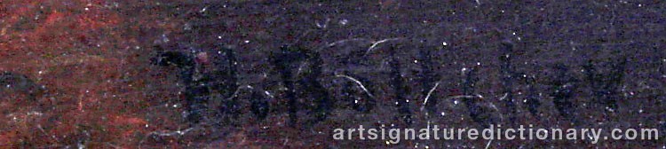 Authentic signature by Helge BÖTTCHER on  artwork