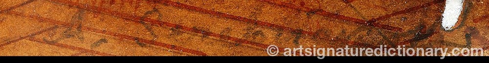 Authentic signature by Alexandre Borisovich SEREBRIAKOFF on  artwork