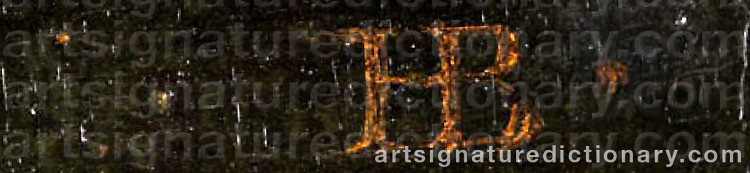 Authentic signature by Hans BROSAMER on  artwork