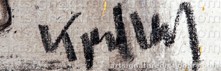 Authentic signature by Kjeld ULRICH on Painting/Watercolour artwork