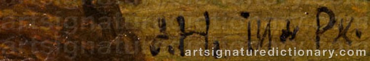 Authentic signature by Franz HOCHECKER on  artwork