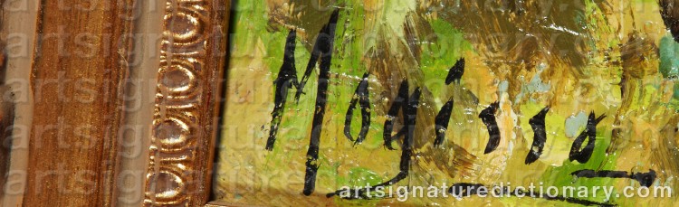 Authentic signature by Robert MOGISSE on Painting/Watercolour artwork