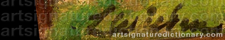 Authentic signature by Ludwig WIEDEN on  artwork