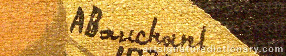 Authentic signature by André BAUCHANT on Painting/Watercolour artwork