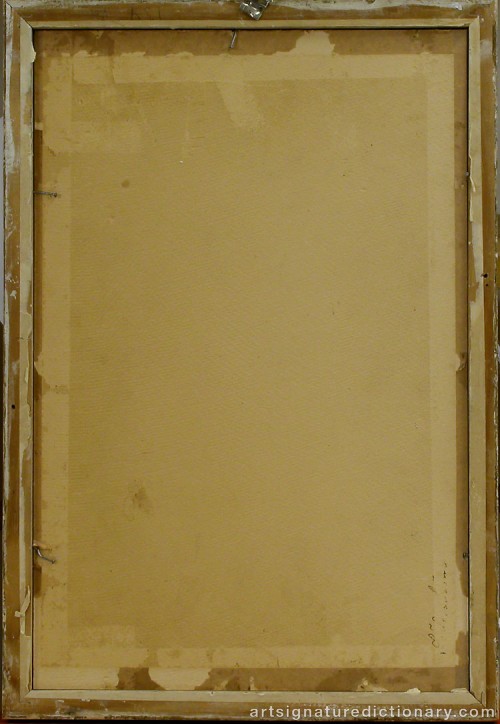 Close-up details showing Léon BAKST signature forgery characteristics