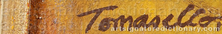 Authentic signature by Vito TOMASELLO on  artwork