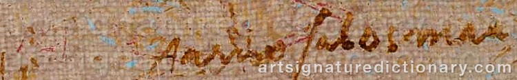 Authentic signature by Aarno SALOSMAA on artwork