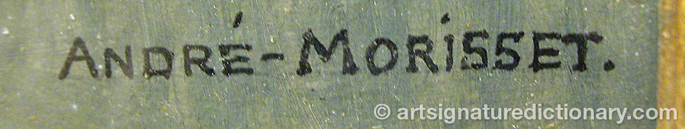 Authentic signature by André MORISSET on  artwork