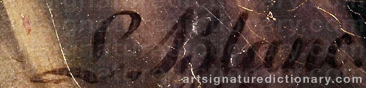 Authentic signature by Louis Ammy BLANC on  artwork