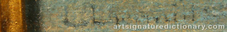 Authentic signature by Léon Augustin LHERMITTE on artwork