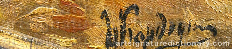 Authentic signature by Ivanovich Anton KANDAUROW on  artwork