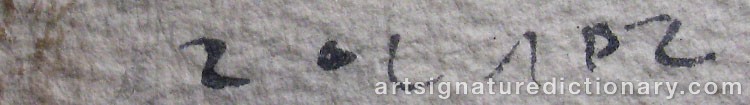 Signature by Stanislaw ZOLADZ