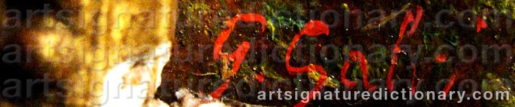 Authentic signature by Adolf KAUFMANN on artwork
