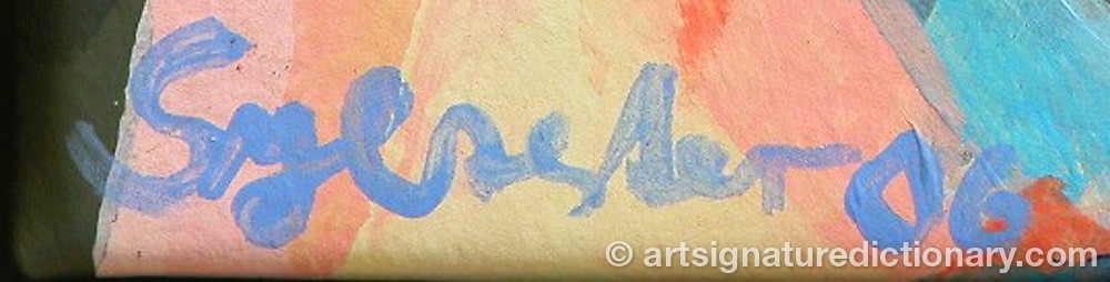 Authentic signature by Leif SYLVESTER on artwork