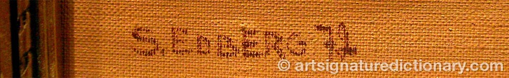 Authentic signature by Sören EDBERG on  artwork