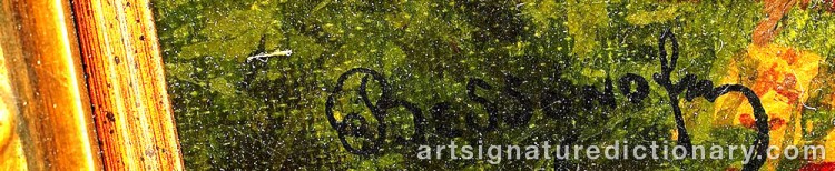 Authentic signature by Boris Vassilievich BESSONOF on  artwork