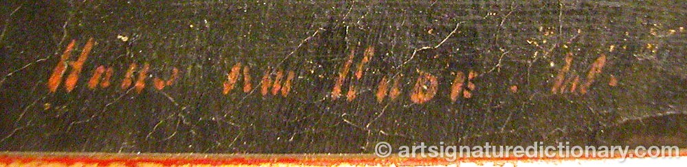 Authentic signature by Hans Am ENDE on  artwork