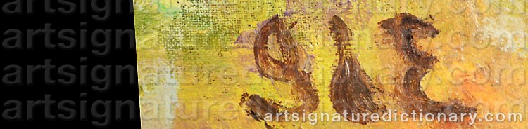 Authentic signature by Georges ‘Gde’ D'ESPAGNAT on artwork