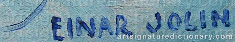 Signature by Einar JOLIN