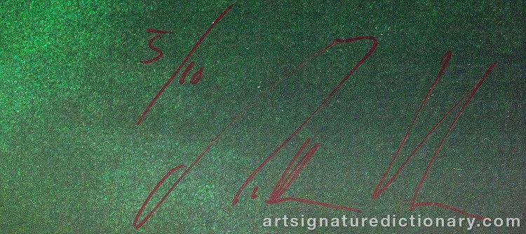 Authentic signature by Mattias KLUM on  artwork