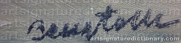 Authentic signature by Bengt Olle ‘Bentolle’ OLDINGER on Painting/Watercolour artwork