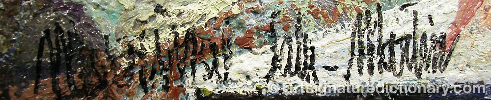 Authentic signature by Marina SALA-MARTIN on artwork