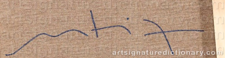 Authentic signature by Antonio ALONSO MARTINEZ on Painting/Watercolour artwork