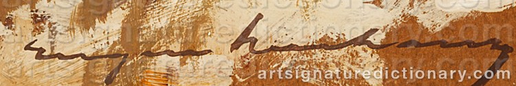 Authentic signature by Karl Eugen NEUHAUS on Painting/Watercolour artwork
