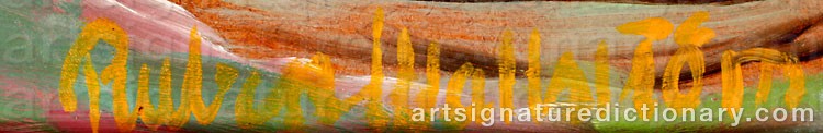 Authentic signature by Ruben WALLSTRÖM on artwork