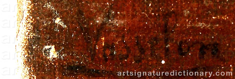 Authentic signature by Marius VASSELON on  artwork