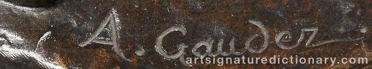 Authentic signature by Adrien Etienne GAUDEZ on Sculpture artwork