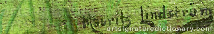 Signature by Arvid Mauritz LINDSTRÖM