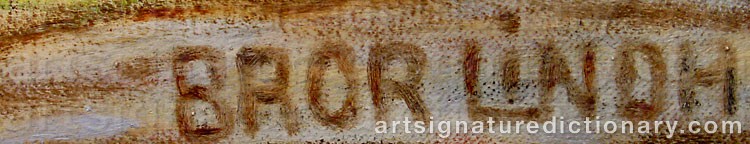 Signature by Bror LINDH