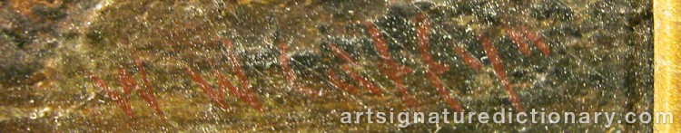 Authentic signature by Walter Wallor CAFFYN on  artwork