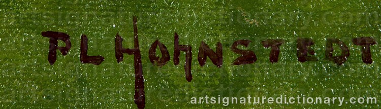 Authentic signature by Peter Lanz HOHNSTEDT on  artwork
