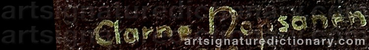 Authentic signature by Aarne NOPSANEN on artwork