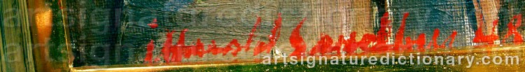 Authentic signature by Harald SANDBERG on artwork