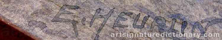 Signature by Erland HEURLIN
