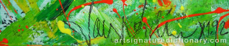 Authentic signature by Lars NORDIN on  artwork