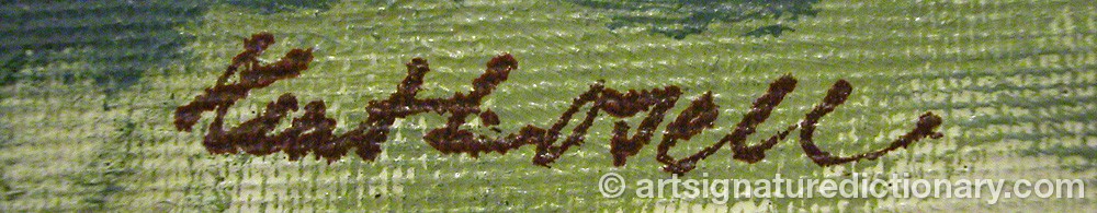 Authentic signature by Kurt LOSELL on  artwork