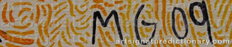 Authentic signature by José Medina ‘Mg’ GALEOTE on  artwork