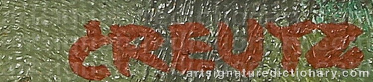 Authentic signature by Magnus CREUTZ on Painting/Watercolour artwork