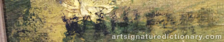 Authentic signature by Gunnel Gertrud WAHLFORS on  artwork