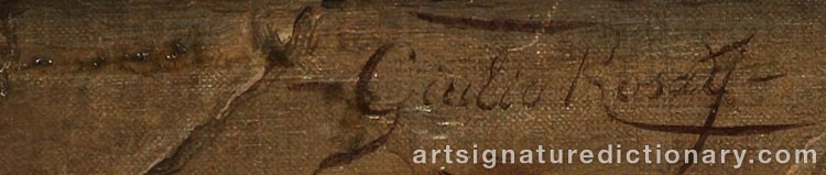 Authentic signature by Giulio ROSATI on  artwork
